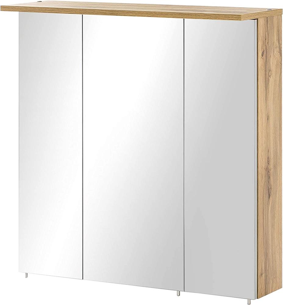 Schildmeyer Spiegelschrank Milan Nora 134892, Eiche Landhaus Dekor, 70,5 x 16 x 72,5 cm Bild 1