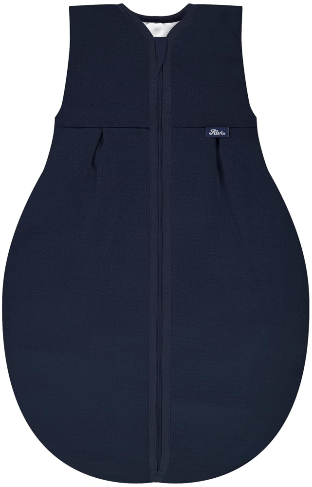 Alvi 4-Season Mull-Schlafsack 4-Jahreszeiten Schlafsack Babyschlafsack Kinderschlafsack ohne Ärmel (80 cm, Poseidon) Bild 1