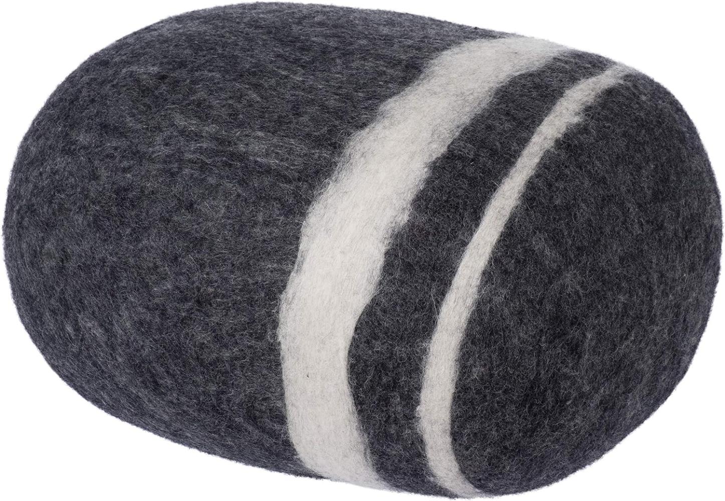 myfelt Hocker Pouf Hugo Kieselstein Filz Anthrazit (L) A-KS-019-L Bild 1