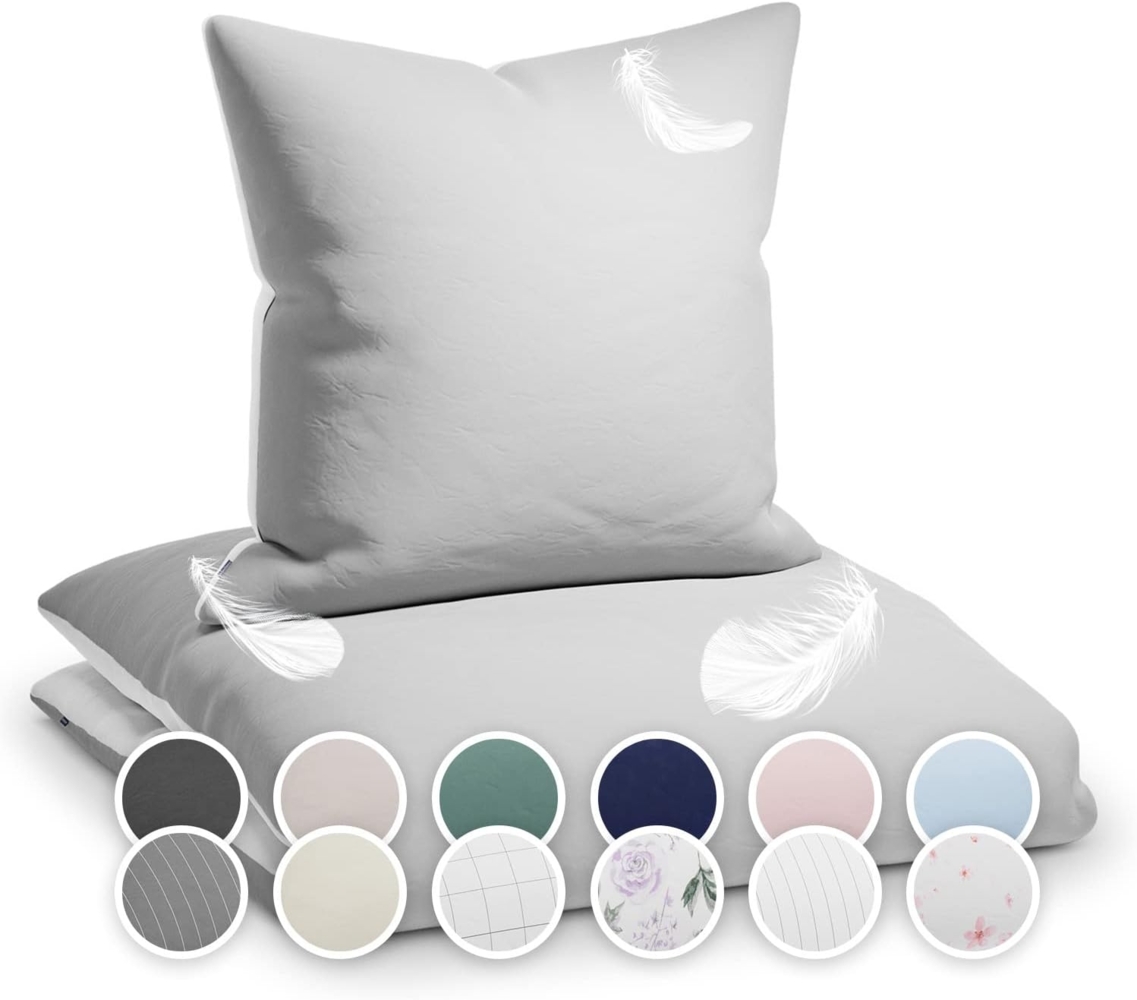 Soft Wonder-Edition Bettwäsche 135x200 cm Hellgrau Bild 1