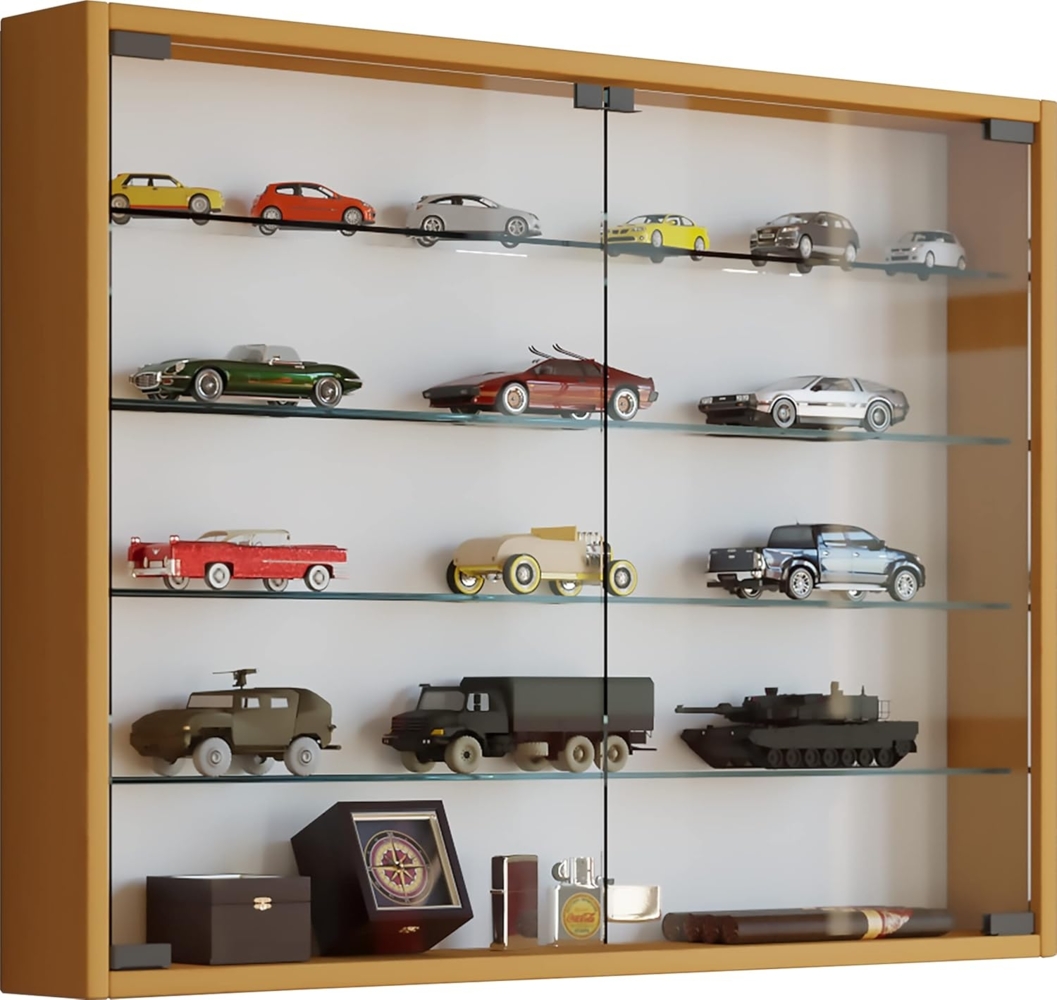 VCM Wandvitrine Mandosa 912949 Buche H. 60 x B. 80 x T. 10 cm Bild 1