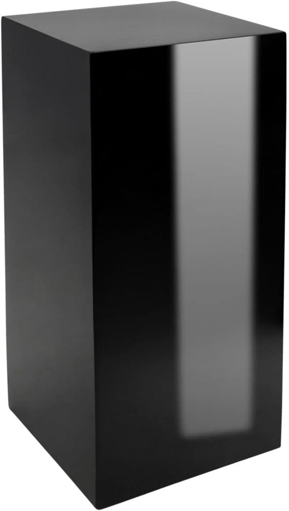 VIVANNO Blumenständer Podest Säule Fiberglas, Schwarz Hochglanz - 30x30x60 cm Bild 1