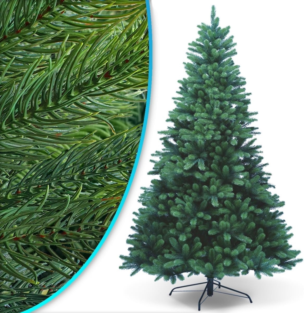 NYVI Künstlicher Weihnachtsbaum Weihnachtsbaum NYVI-Xmas Premium aus 100% Spitzguss Absolut Lebensecht, Künstlicher Tannenbaum B1 Schwer entflammbar Metallständer Bild 1