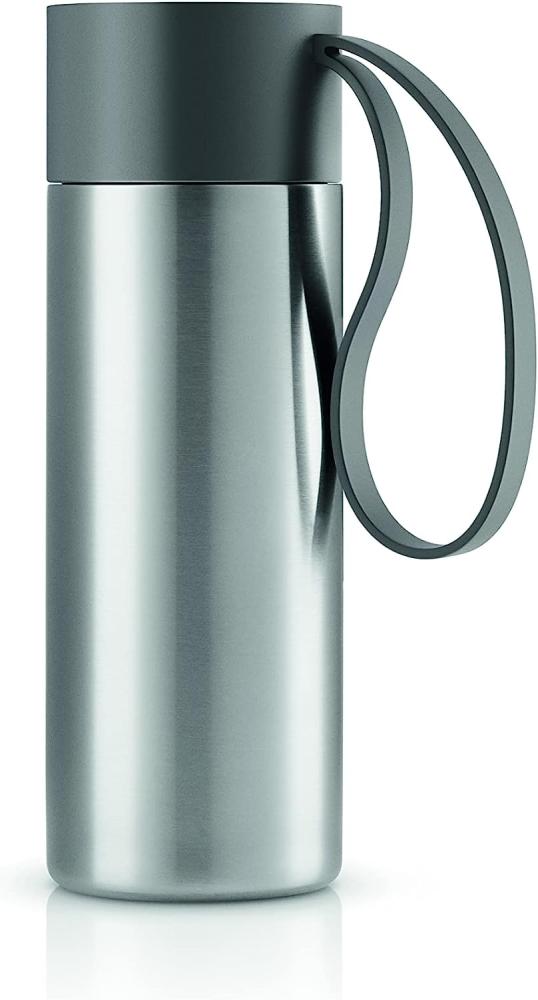 Eva Solo To Go Cup, ToGo Becher, Kaffeebecher, Teebecher, Unterwegs, Edelstahl/ Kunststoff/ Silikon, Grau, 0. 35 L, 567461 Bild 1