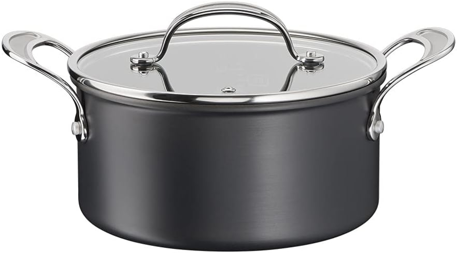 Tefal H9124644 Kochtopf, 24 cm, Jamie Oliver, harteloxiert, Aluminium, Schwarz Bild 1