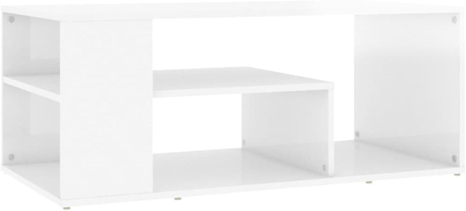 vidaXL Couchtisch Hochglanz-Weiß 100x50x40 cm Holzwerkstoff 806927 Bild 1