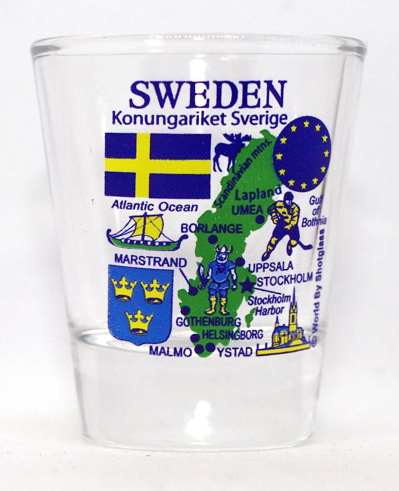 Sweden EU Series Landmarks and Icons Shot Glass by World By Shotglass Bild 1