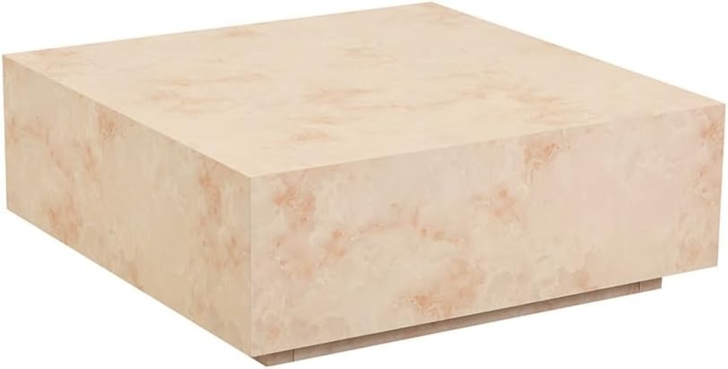 HOME DELUXE Couchtisch Marmor AMIRI XL - 95 x 95 cm Sandstein Bild 1