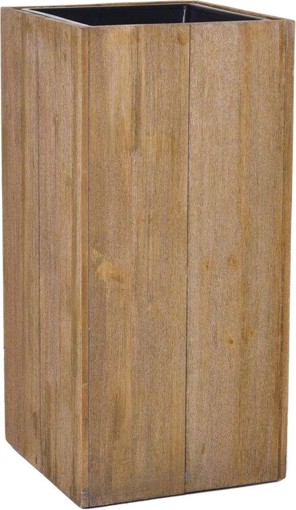 VIVANNO Pflanzkübel Pflanzkübel Blumenkübel Säule Holz BLOCK Braun - 33x33x70 cm Bild 1