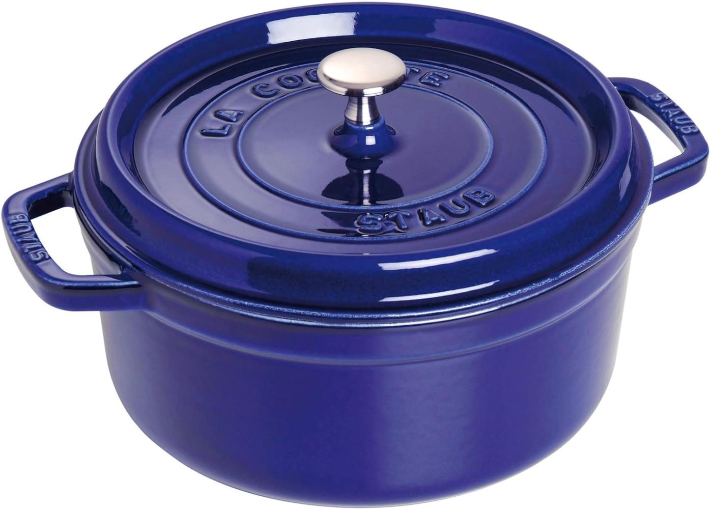 Staub La Cocotte Cocotte 22 cm, rund, Dunkelblau, Gusseisen Bild 1