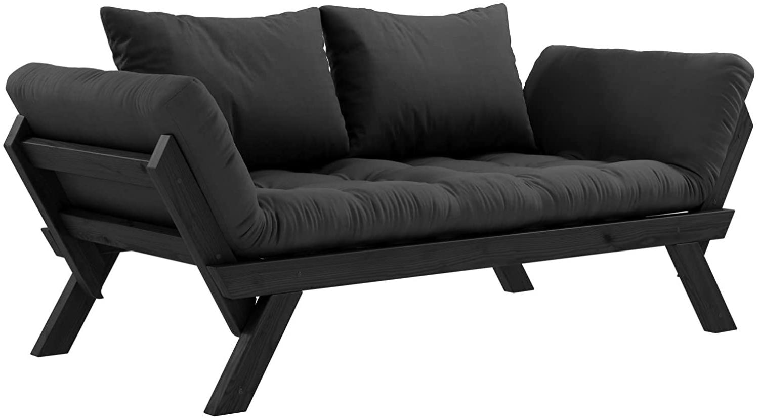 KARUP DESIGN BEBOP Futonsofa Gestell Schwarz Matratze Dunkelgrau Bild 1