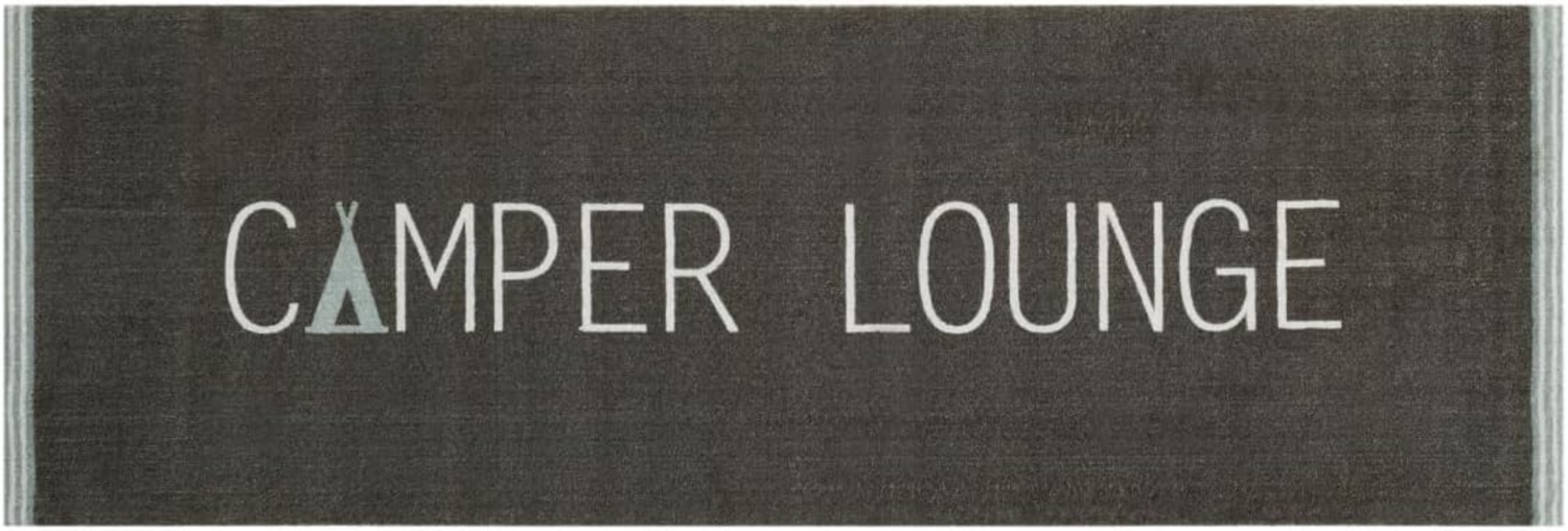 my home Läufer Camping, rechteckig, Höhe: 8,5 mm, mit Schriftzug, ideal für Camper & Wohnwagen, In- und Outdoor geeignet Bild 1