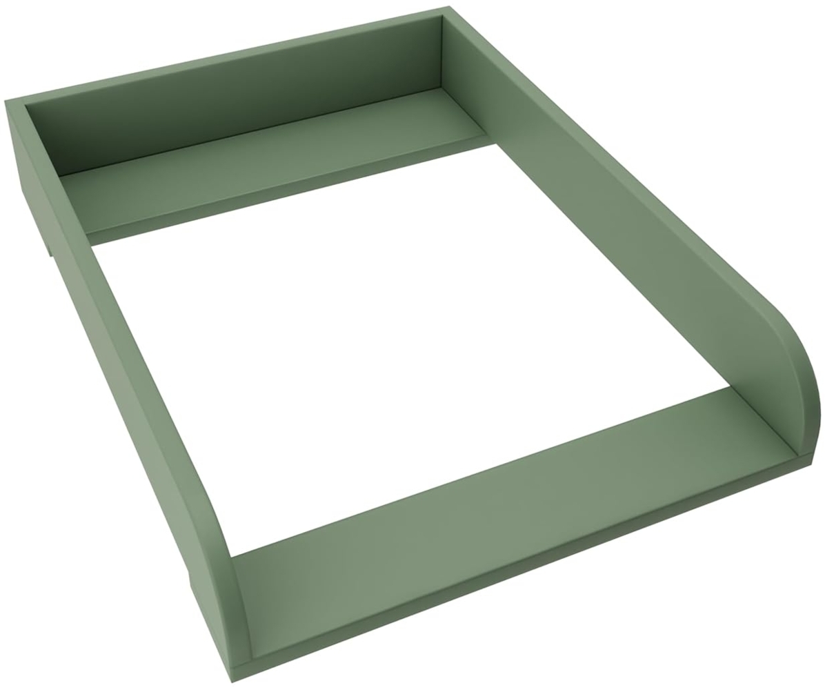 REGALIK Wickelaufsatz für Kullen IKEA 72x50 cm - Abnehmbar Wickeltischaufsatz für Kommode in Grün - Abgeschlossen mit ABS Material 2mm mit Abgerundeten Frontplatten Bild 1