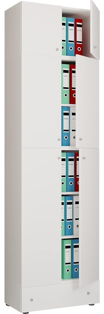 VCM Büroschrank Lona 917796 Weiß H. 240 x B. 70 x T. 39 cm Bild 1