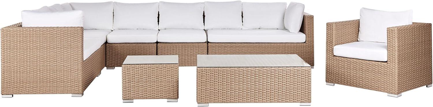 Lounge Set XXL 8 Personen Sandbeige Bild 1