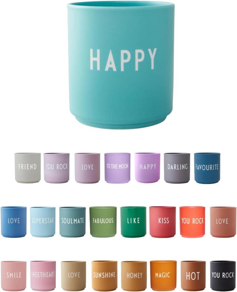 Design Letters Becher Favourite Cup Happy Aqua 10101002AQUAHAPPY Bild 1