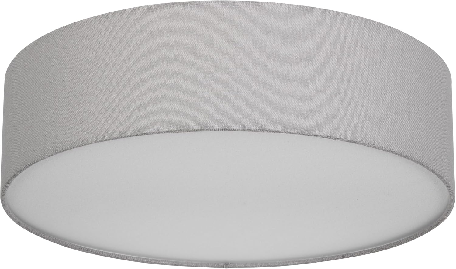 REV Deckenleuchte - Deckenlampe Küche, Schlafzimmer & Wohnzimmer rund 40cm mit Stoff-Lampenschirm im Vintage-Look, grau Bild 1