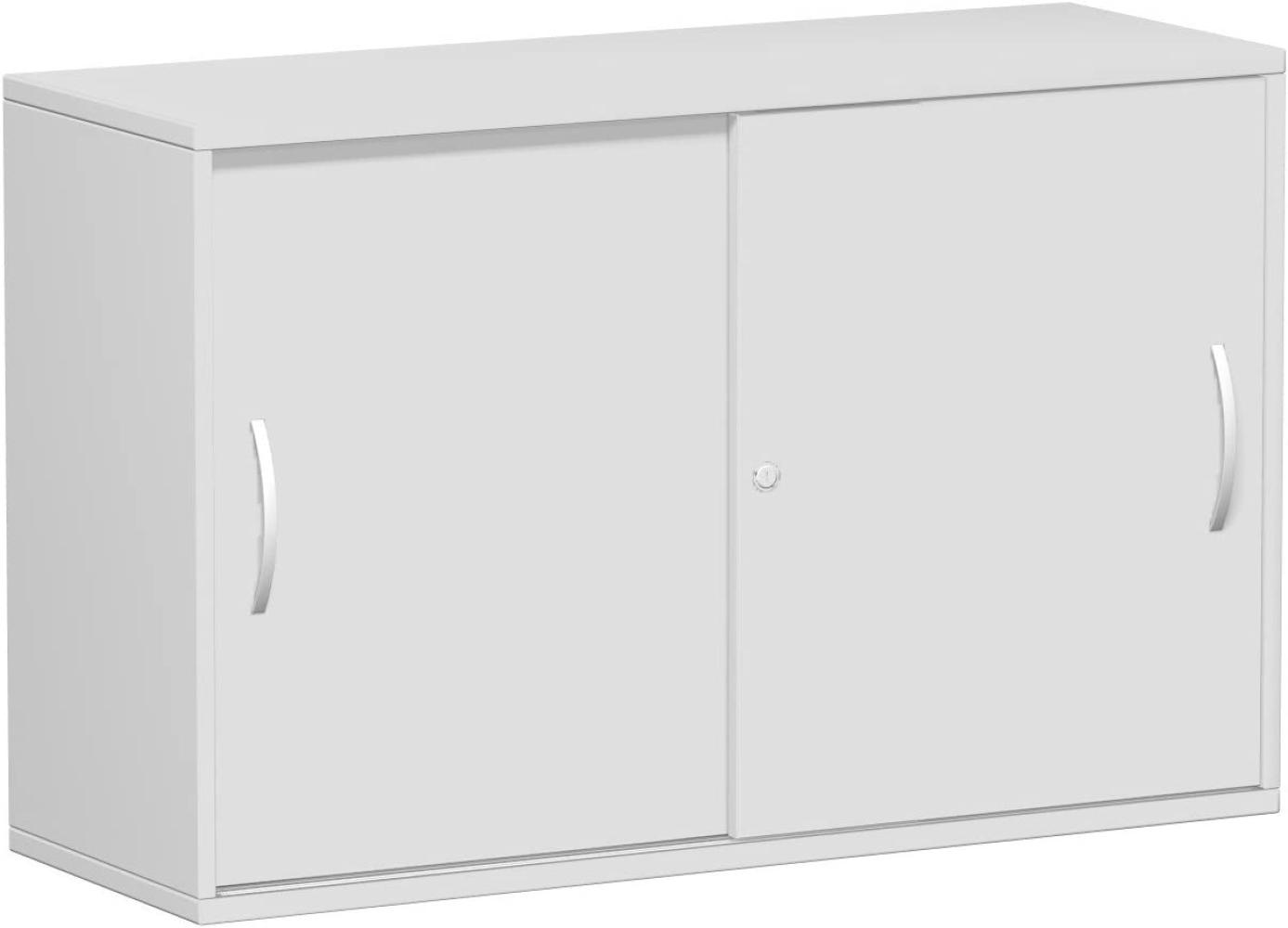 Schiebetürenschrank Oberboden 25 mm, 120x42x80cm, Lichtgrau Lichtgrau Bild 1