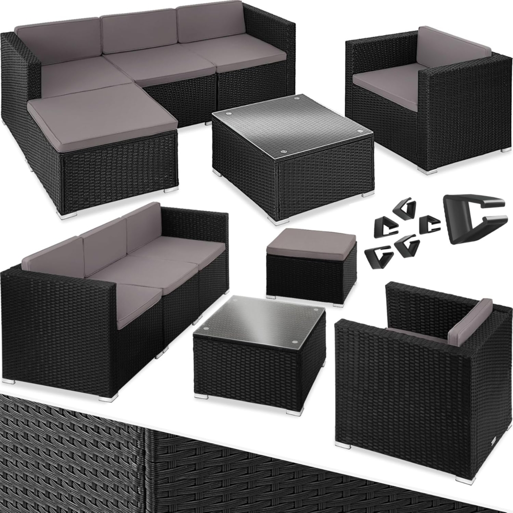 tectake Loungeset Rattan Lounge, (Set, 6-tlg), für 4 bis 5 Personen Bild 1