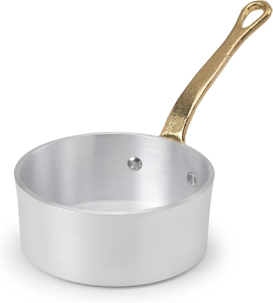 Pentole Agnelli alma10710 casseruolino Low zu dienen mit Griff, Aluminium, Silber Bild 1