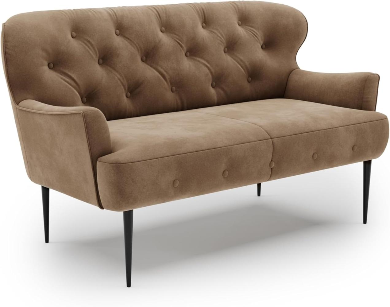 CAVADORE Küchensofa Amba Sofas, Holzwerkstoff, Mikrofaser Chocco, 2-Sitzer Bild 1