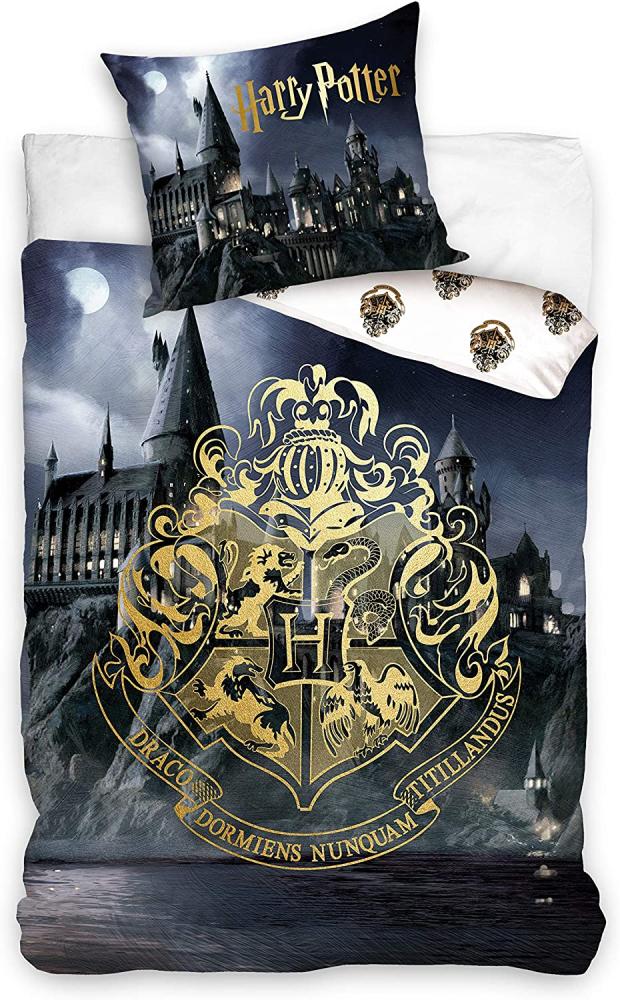 Harry Potter Hogwarts-Bettwäsche 100 Prozent Baumwolle Bild 1