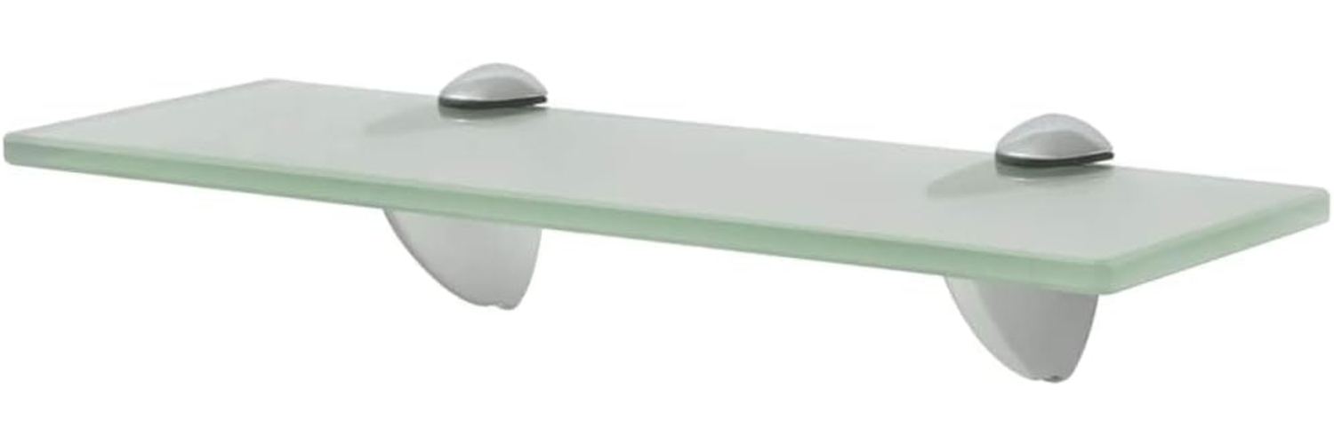 vidaXL Schwebendes Regal, Glas mattiertes Weiß, 0,8 x 20 x 30 cm Bild 1