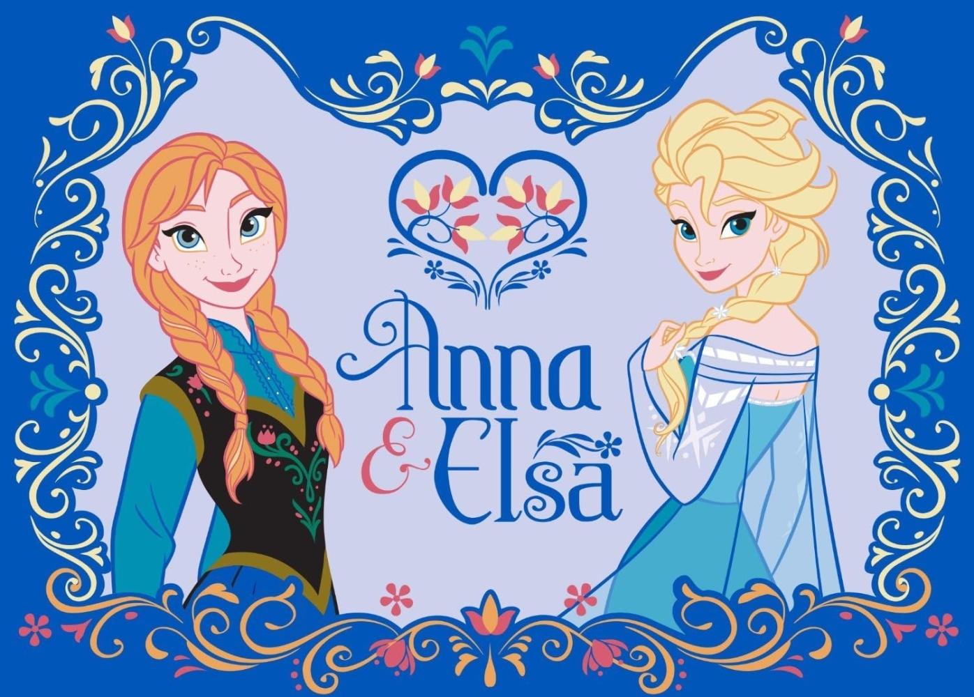 Frozen / Eiskönigin Spielteppich Anna & Elsa 95 x 133 cm Bild 1