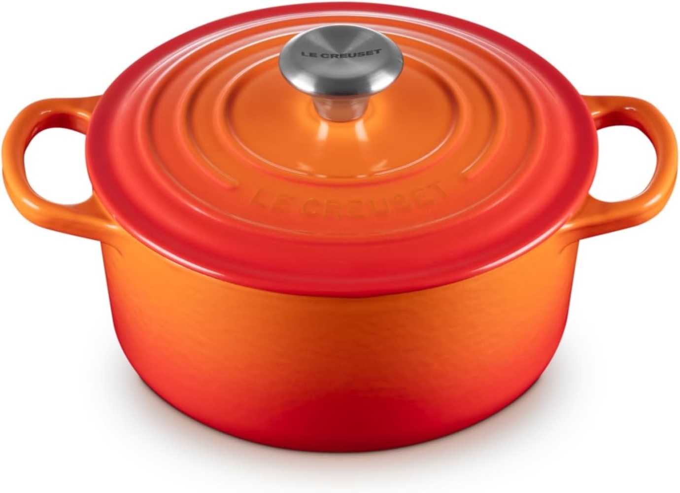 Le Creuset Signature Gusseisen-Bräter mit Deckel, Für alle Herdarten und Induktion geeignet, Rund, Ofenrot, 18,0 cm, 1.8 Bild 1