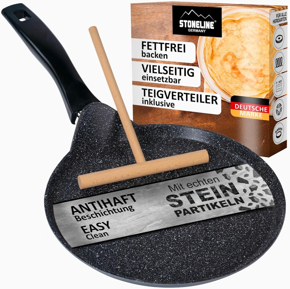 STONELINE Crêpepfanne, Aluminiumguss, Ø 25 cm, Induktion, mit Teigverteiler Bild 1