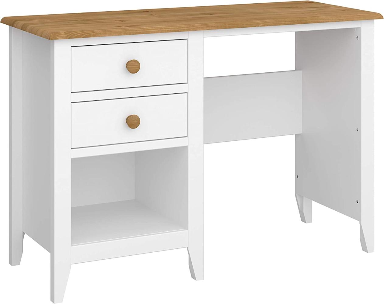 Steens Heston Schreibtisch, Holz natur/ weiß, 110 x 75 x 45 cm Bild 1