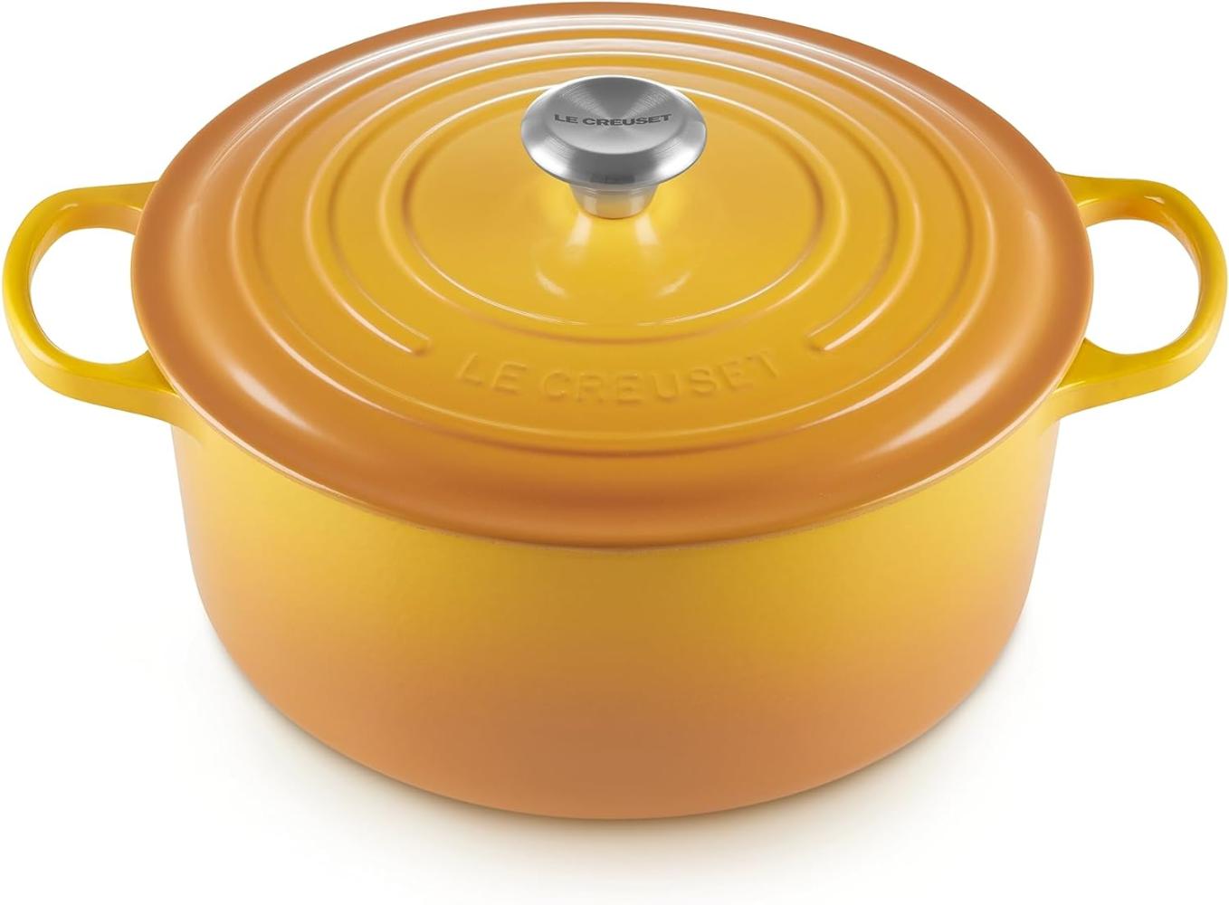 Le Creuset Signature Gusseisen-Bräter mit Deckel, Für alle Herdarten und Induktion geeignet, Rund, Nectar, 28,0 cm, 6.7 Bild 1