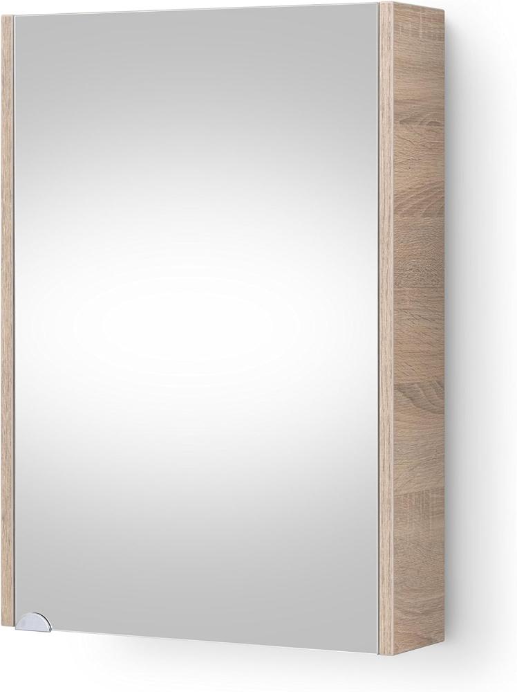 Planetmöbel Badezimmer Spiegelschrank Badspiegel Gäste WC 50cm (Sonoma Eiche) Bild 1