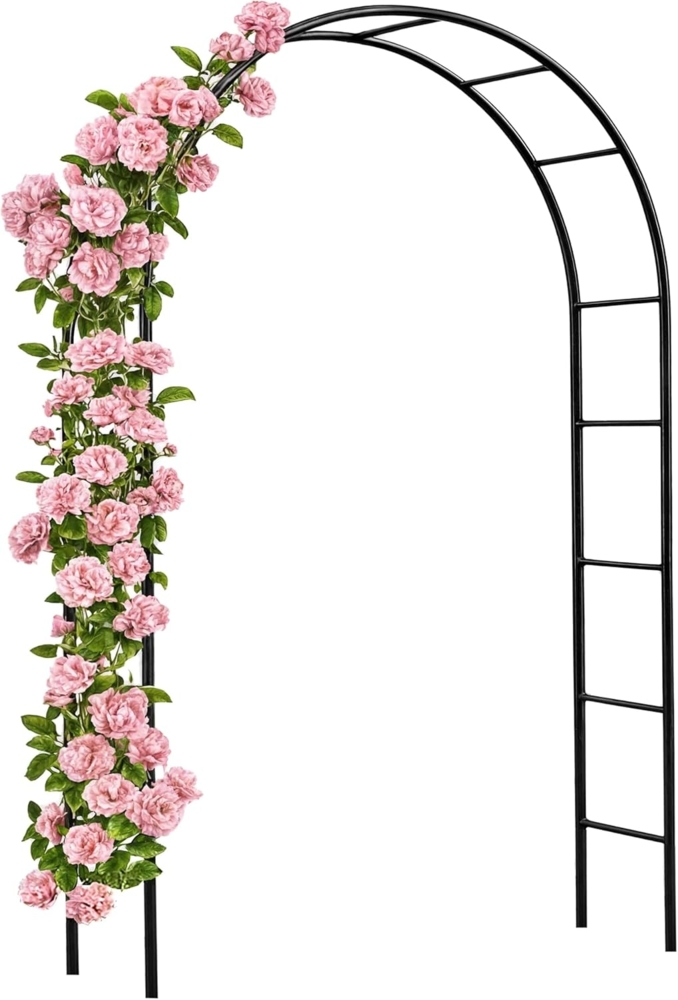 Deuba Rosenbogen Gartenbogen, 240 x 140 x 37 cm, pulverbeschichtetes Metall, 1 Rosenbogen Bild 1