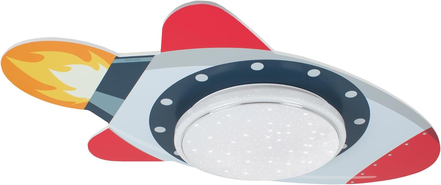 Elobra 137130 LED Deckenleuchte Rakete Starlight grau rot 3000-5000K Bild 1