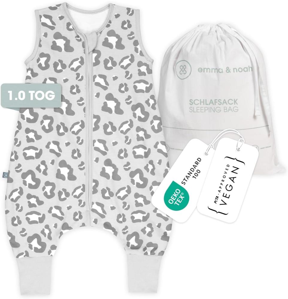 emma & noah Babyschlafsack Premium Baby Schlafsack mit Füßen 1.0 TOG Bild 1