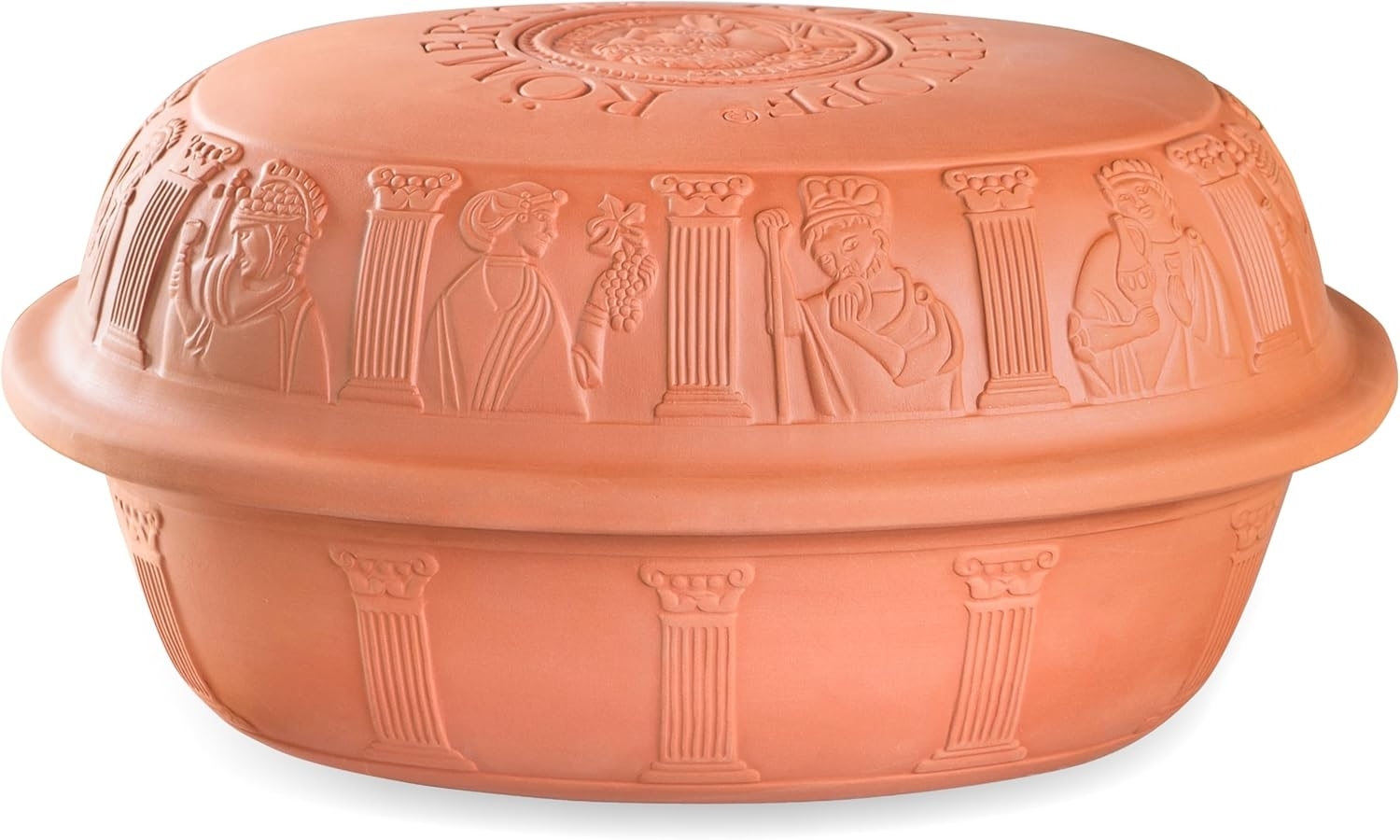 Römertopf Bräter Maxi Klassiker Gänsebräter Dampfgarer aus Naturton 8 Personen 7 Liter Bild 1