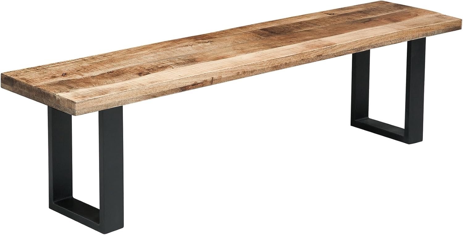 riess-ambiente Sitzbank IRON CRAFT 170cm natur / schwarz, mit Massivholz-Platte Bild 1