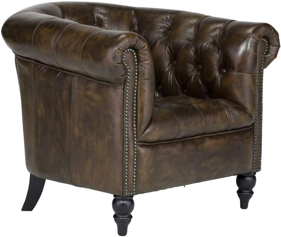 Sessel Chesterfield Shelford antik braun Bild 1