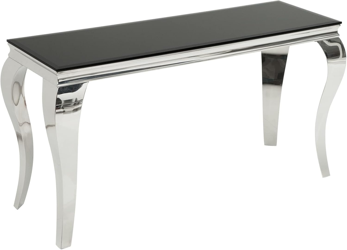 riess-ambiente Konsolentisch MODERN BAROCK 145cm schwarz, Tischplatte aus Opalglas · Edelstahl-Beine Bild 1