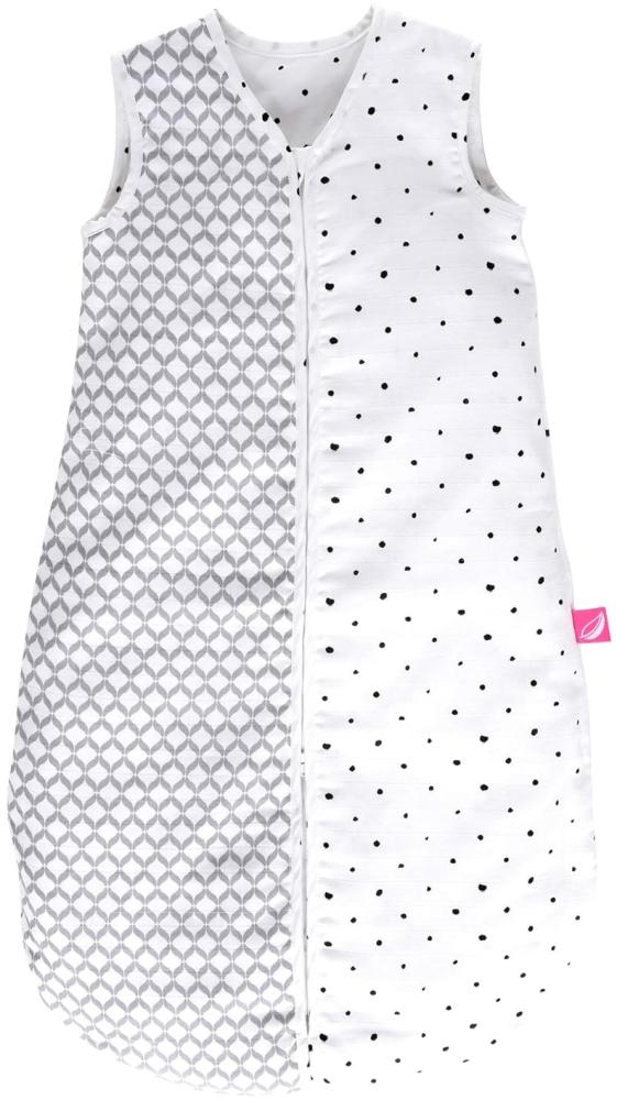 Babyschlafsack Sommer aus Baumwollmusselin von Motherhood - kuscheliger Babyschlafsack Öko Tex Standard, Klasse 1, Größe: 6-18 Monate, grau classics Bild 1