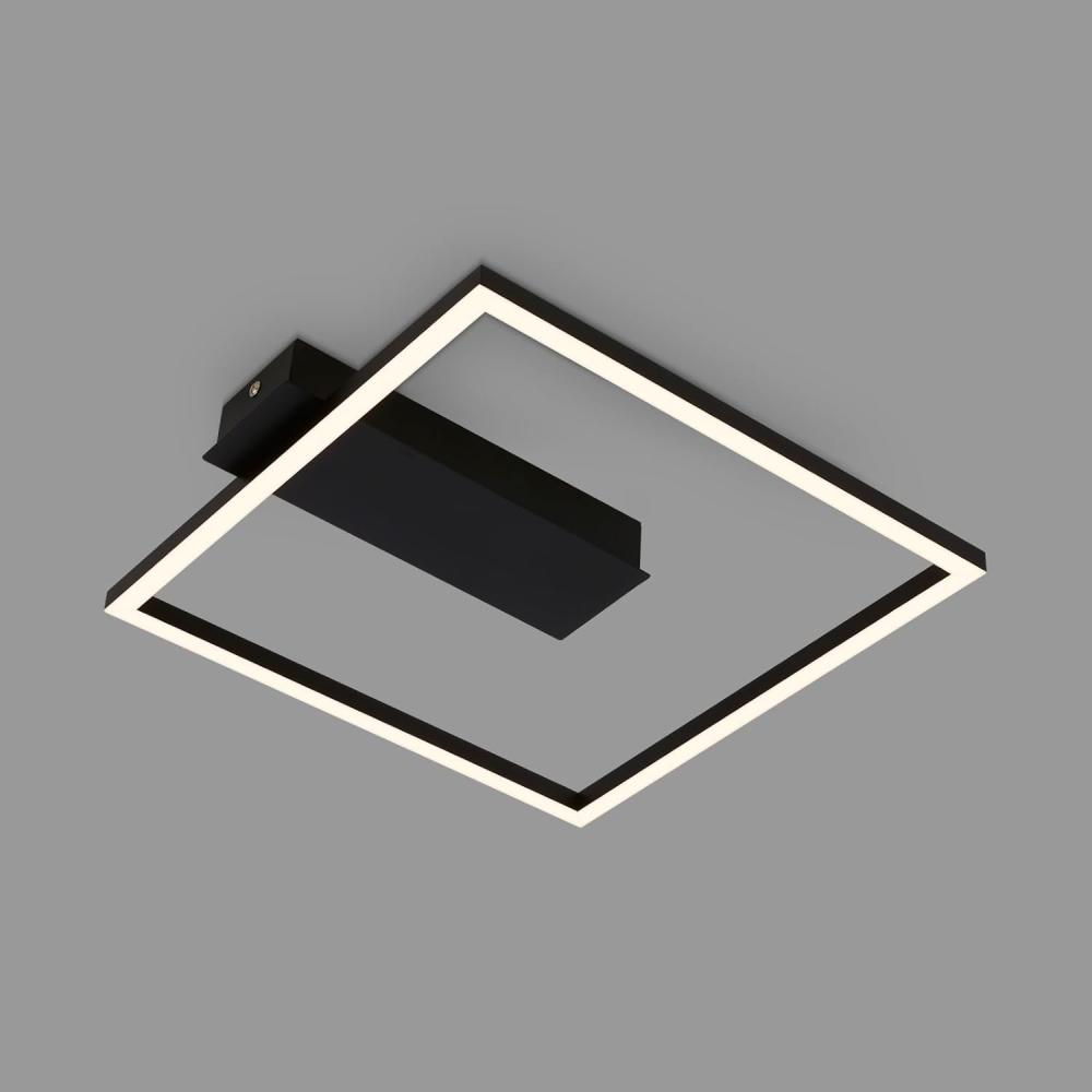 BRILONER - LED Deckenlampe Frame, LED Deckenleuchte mit warmweißer Lichtfarbe, 12W Lampe, Wohnzimmerlampe, Schlafzimmerlampe, 320x300x50 mm (LxBxH), Schwarz Bild 1