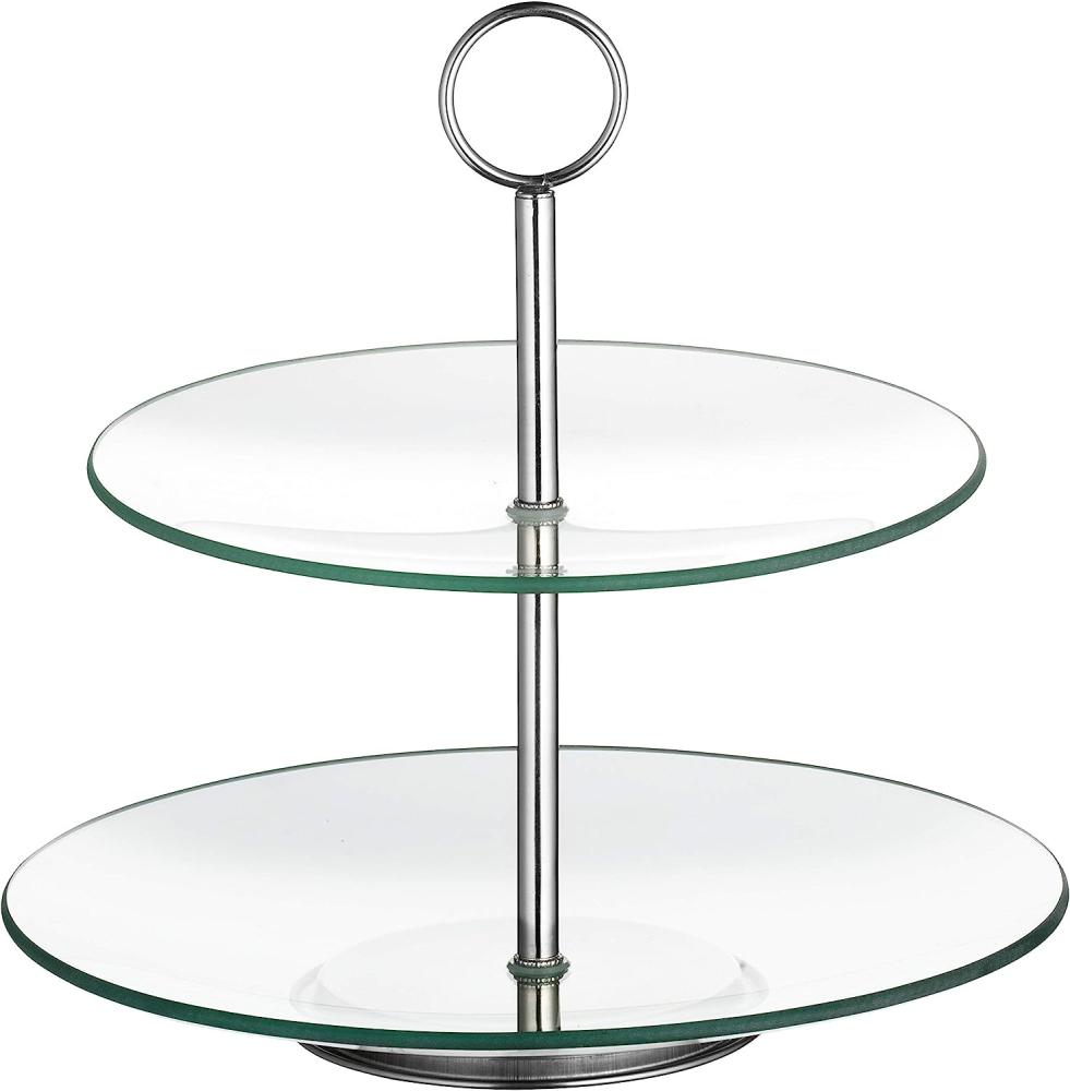 Esmeyer Etagere, Glas, transparent-Silber, 27 x 27 x 7 cm Bild 1