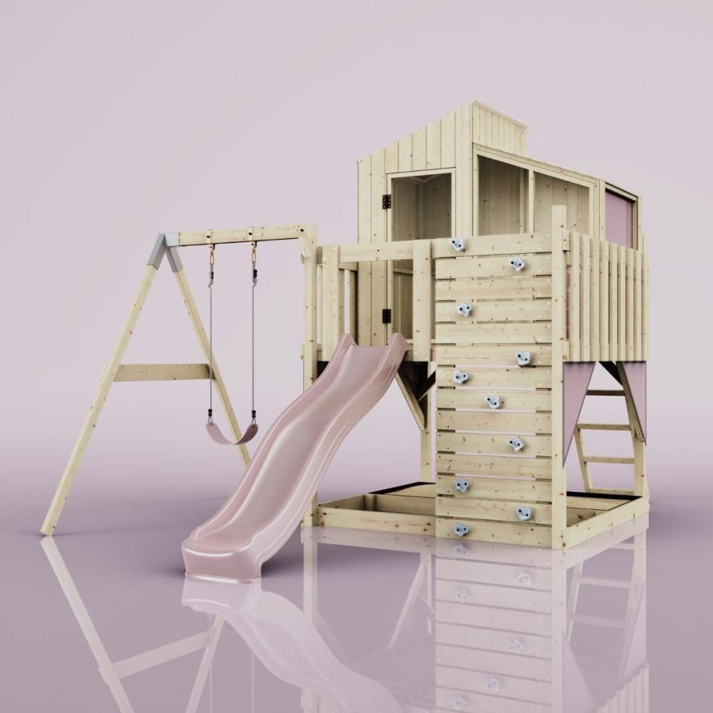 PolarPlay Spielturm Lotta aus Holz in Rosa Bild 1