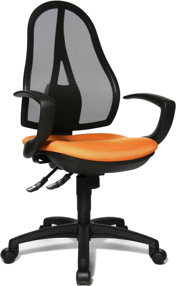 Topstar OP20QG04 Open Point SY, Bürostuhl, Schreibtischstuhl, ergonomisch, inkl. Armlehnen, Stoffbezug, orange Bild 1