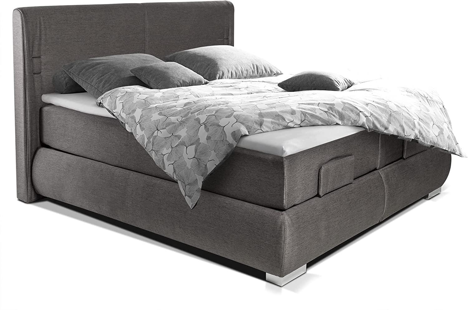 Möbel-Eins GALVARO elektrisches Boxspringbett / Doppelbett mit Motor, Anthrazit 180 x 200 cm Bild 1