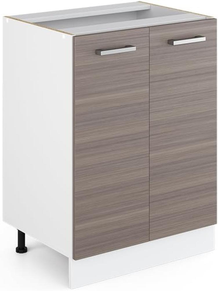 Vicco Küchenschrank R-Line Hängeschrank Unterschrank Küchenzeile Küchenunterschrank Arbeitsplatte, Möbel verfügbar in anthrazit und weiß (edelgrau ohne Arbeitsplatte, Unterschrank 60 cm) Bild 1