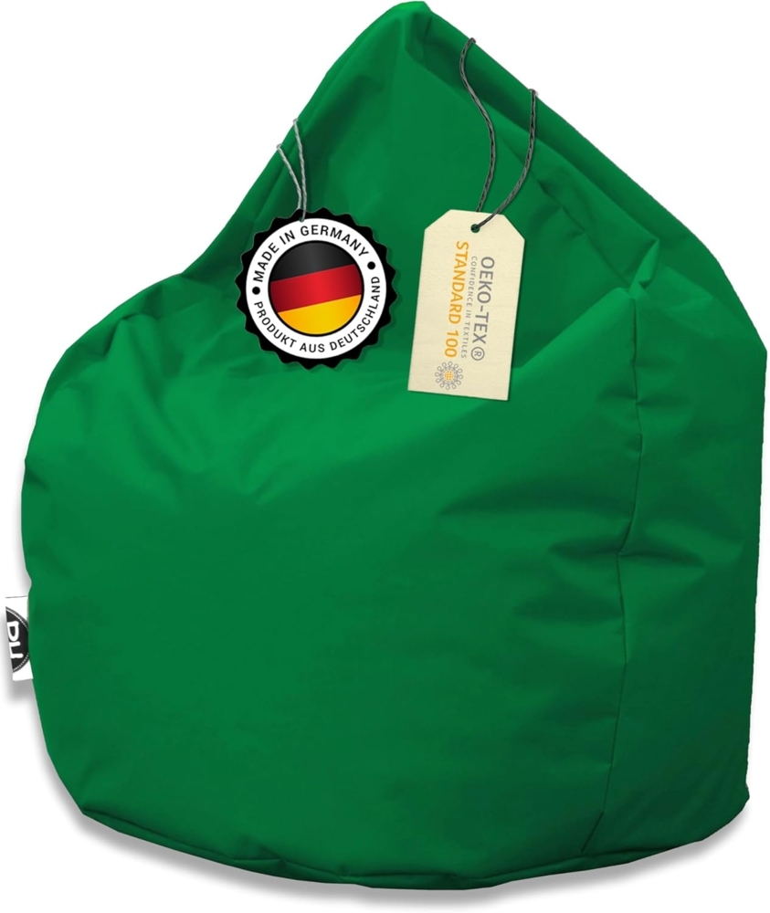 PATCH HOME Patchhome Sitzsack Tropfenform - Grün für In & Outdoor XXL 420 Liter - mit Styropor Füllung in 25 versch. Farben und 3 Größen Bild 1