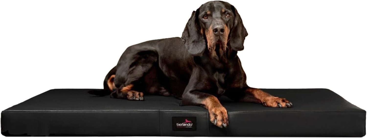 Tierlando 'ALICE EASY CLEAN' Orthopädische Hundematratze Kunstleder, Schwarz, 100x80 cm Bild 1