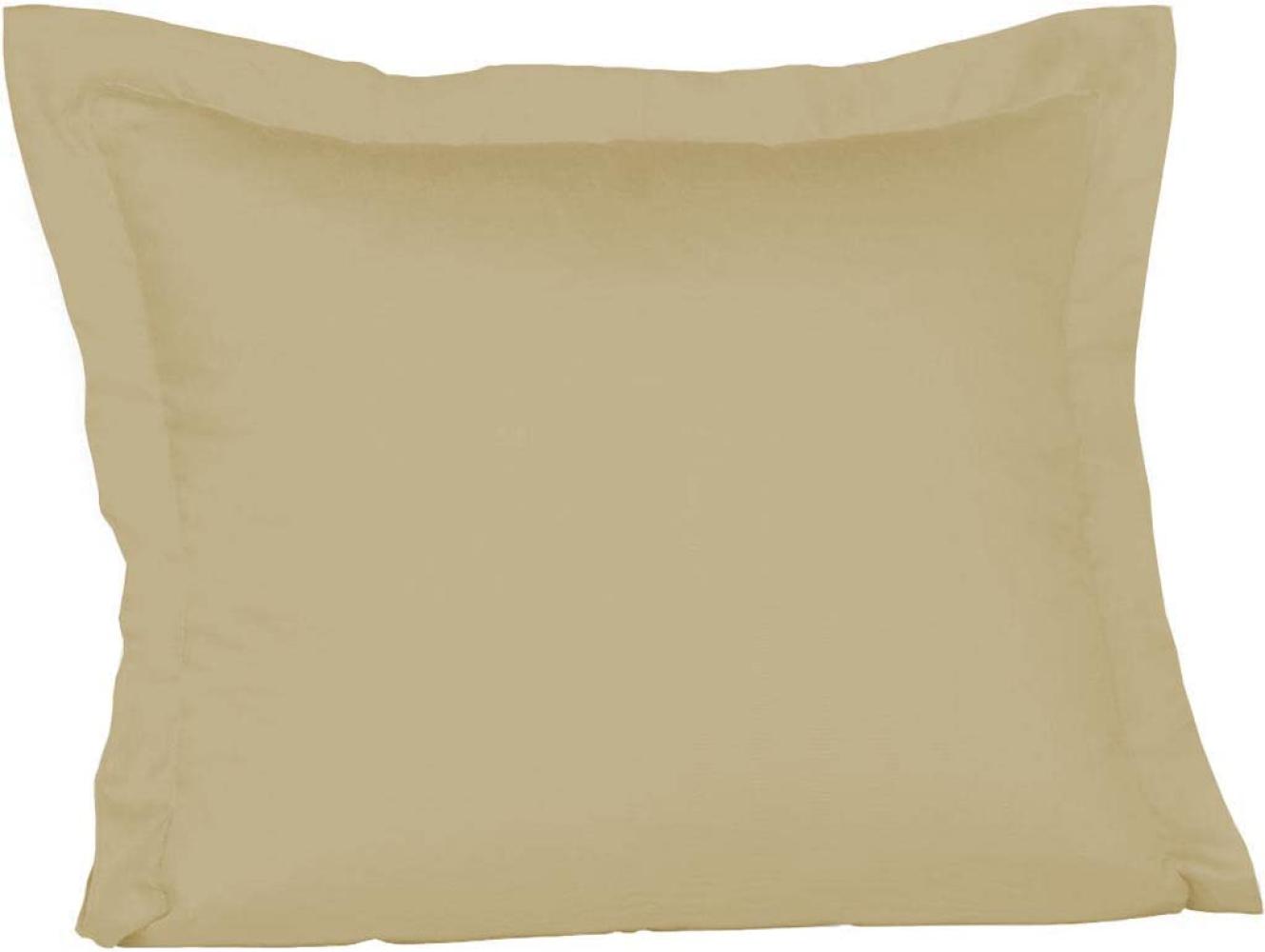 Fleuresse Mako-Satin-Kissenbezug uni colours Farbe beige 2043 35 x 40 cm Bild 1